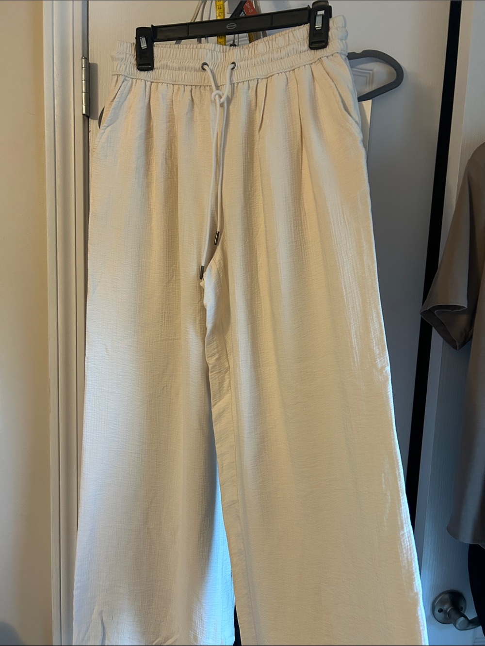 a new day Cream Wide-Leg Drawstring Trousers